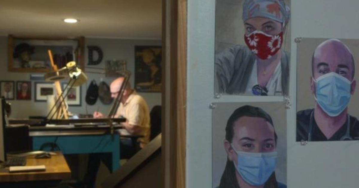 New York man paints portraits of frontline workers as tribute