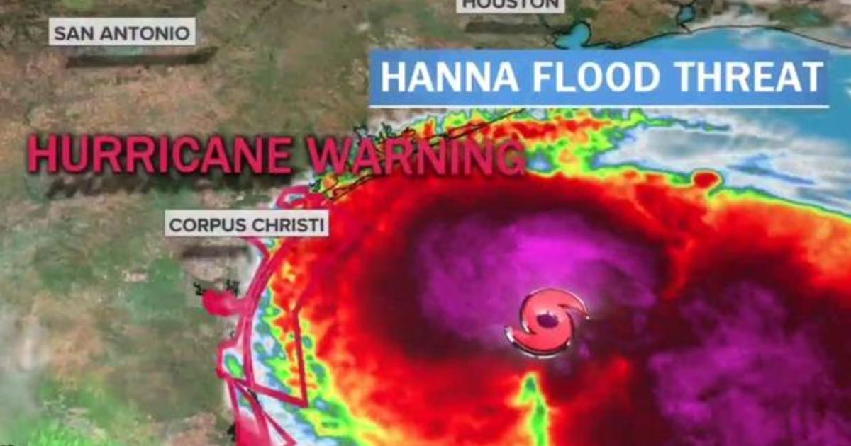 Hanna upgraded to a hurricane as it barrels toward Texas