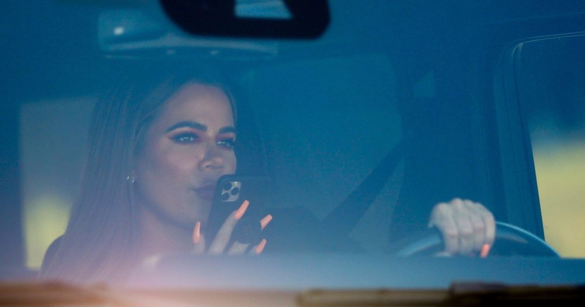 Khloe Kardashian looks totally different with full face of make-up as she drives