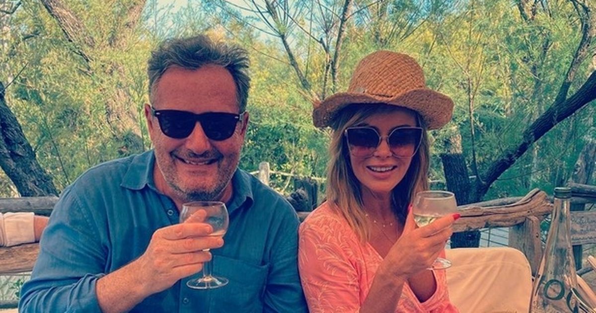 Amanda Holden and Piers Morgan enjoy boozy lunch with David Coulthard