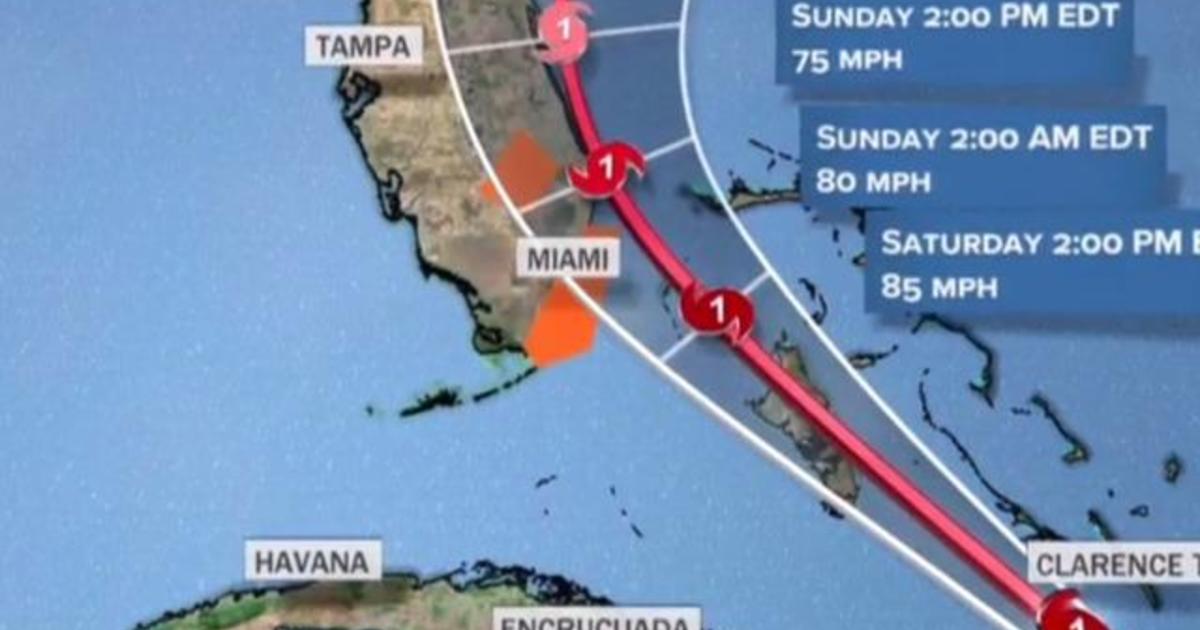 Hurricane warning issued for parts of Florida