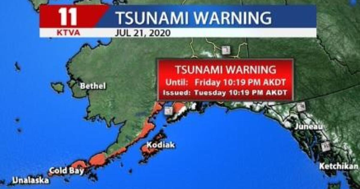 Earthquake off Alaska triggers tsuani warning and evacuations