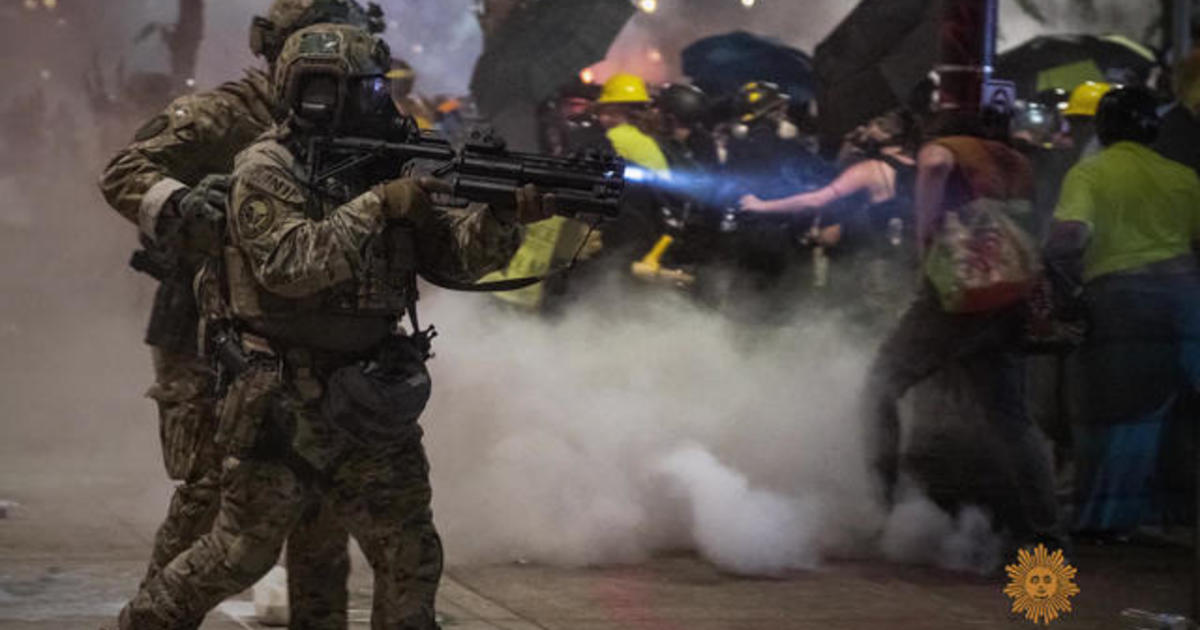 Federal officers on the streets of Portland