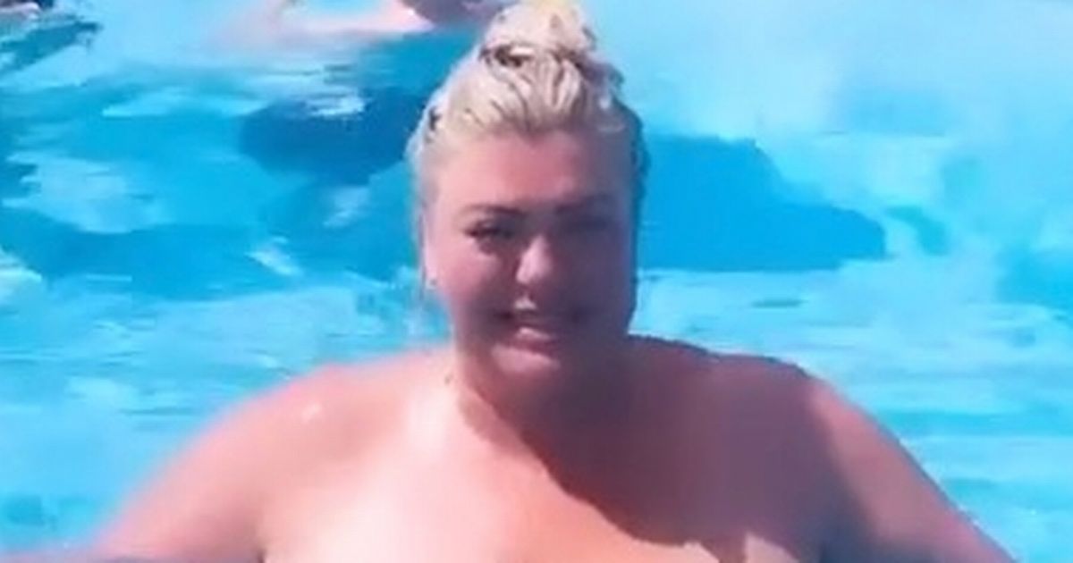 Gorgeous Gemma Collins teases three stone weight loss in strapless swimsuit