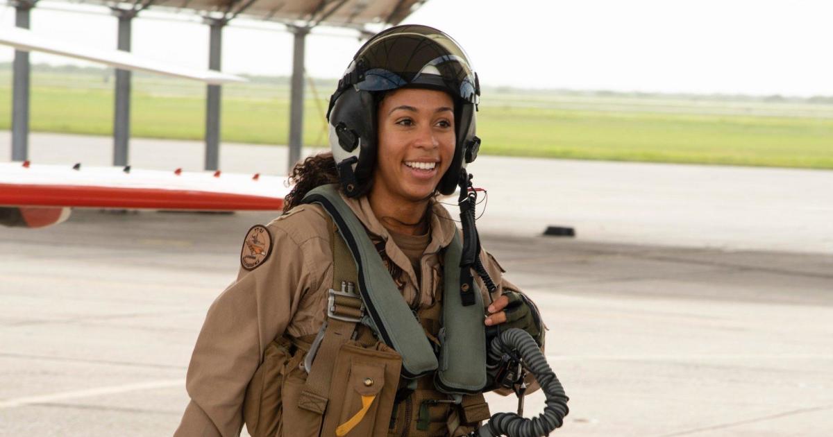 U.S Navy’s first Black female fighter pilot will receive her wings