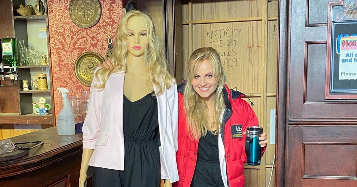 Corrie’s Tina O’Brien poses with body double after explosive distanced stunt