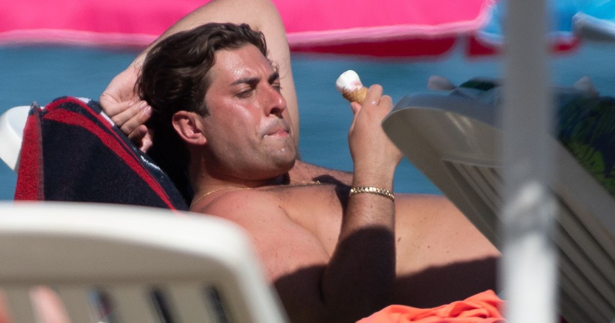 James Argent enjoys ice cream on holiday after explosive Gemma Collins split