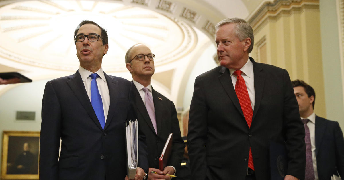 Mnuchin, Meadows on Capitol Hill for talks on next round of coronavirus aid