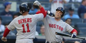 Rafael Devers, Steve Pearce