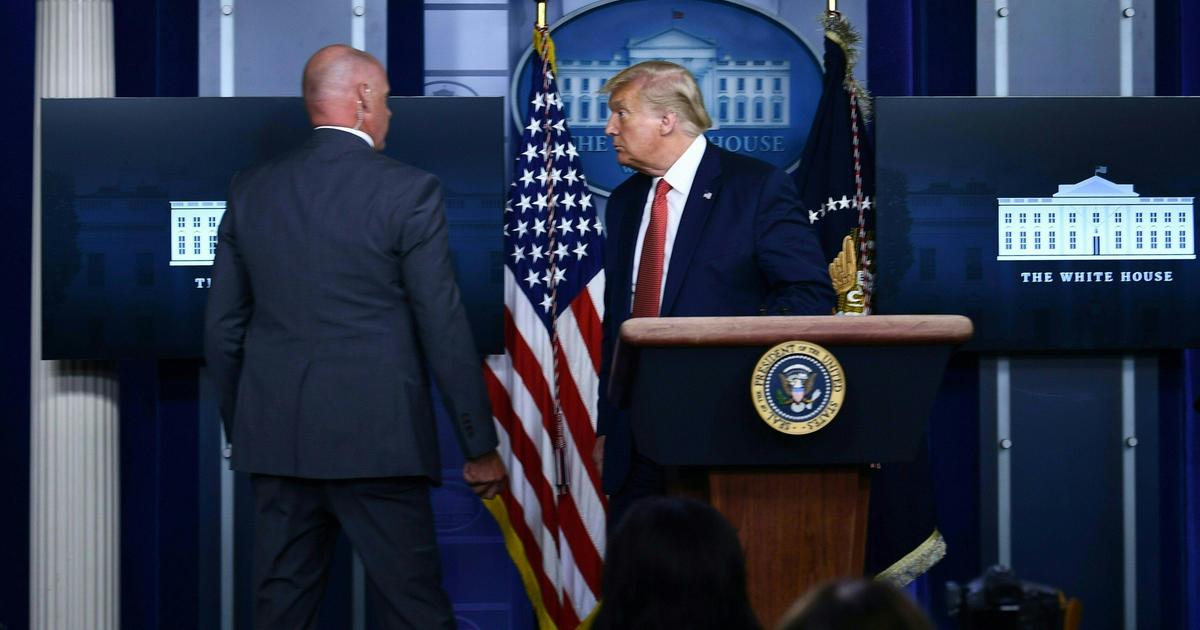 Trump abruptly pulled from briefing after Secret Service opens fire outside White House