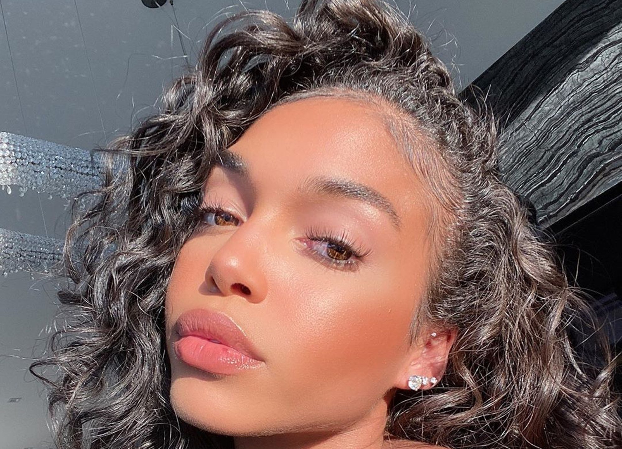 Future’s Girlfriend, Lori Harvey, Looks Glamours In One-Shoulder Two-Piece Swimsuit Photos