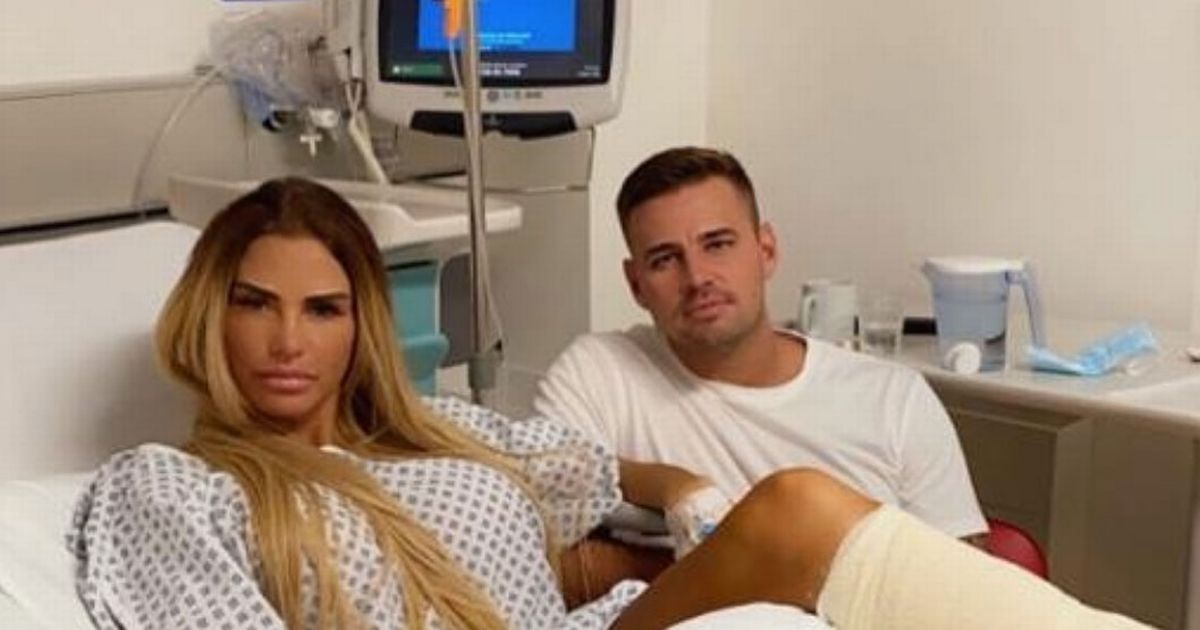 Katie Price’s boyfriend Carl Woods updates fans after her serious foot surgery