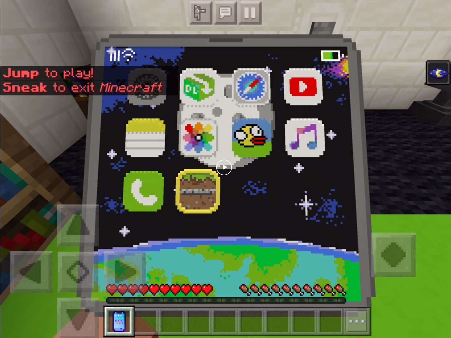 Minecraft Redditor On_Reddit_I_Gettit Has Created Minecraft In Minecraft On His Phone!