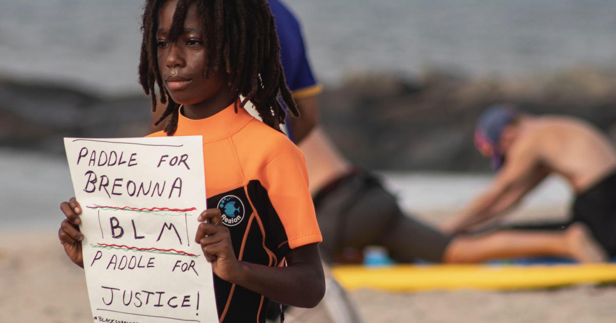 NYC surfers paddle-out for Breonna Taylor