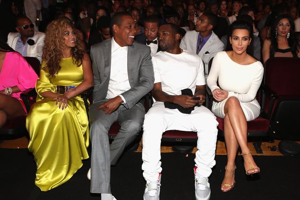 Beyonce, Jay-Z, Kanye West and Kim Kardashian