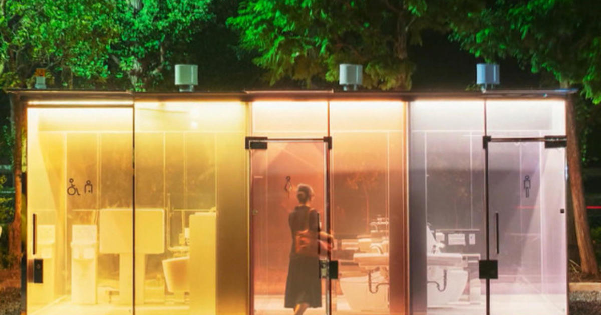 Colorful, transparent toilets come to Tokyo