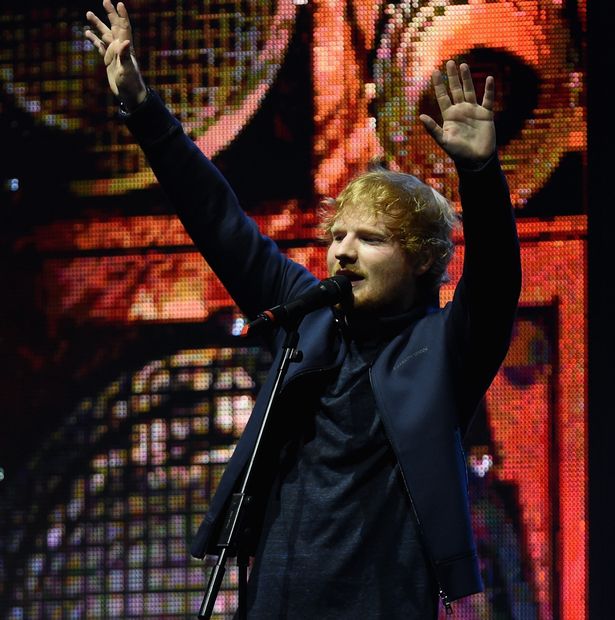 Ed Sheeran performs with Rudimental