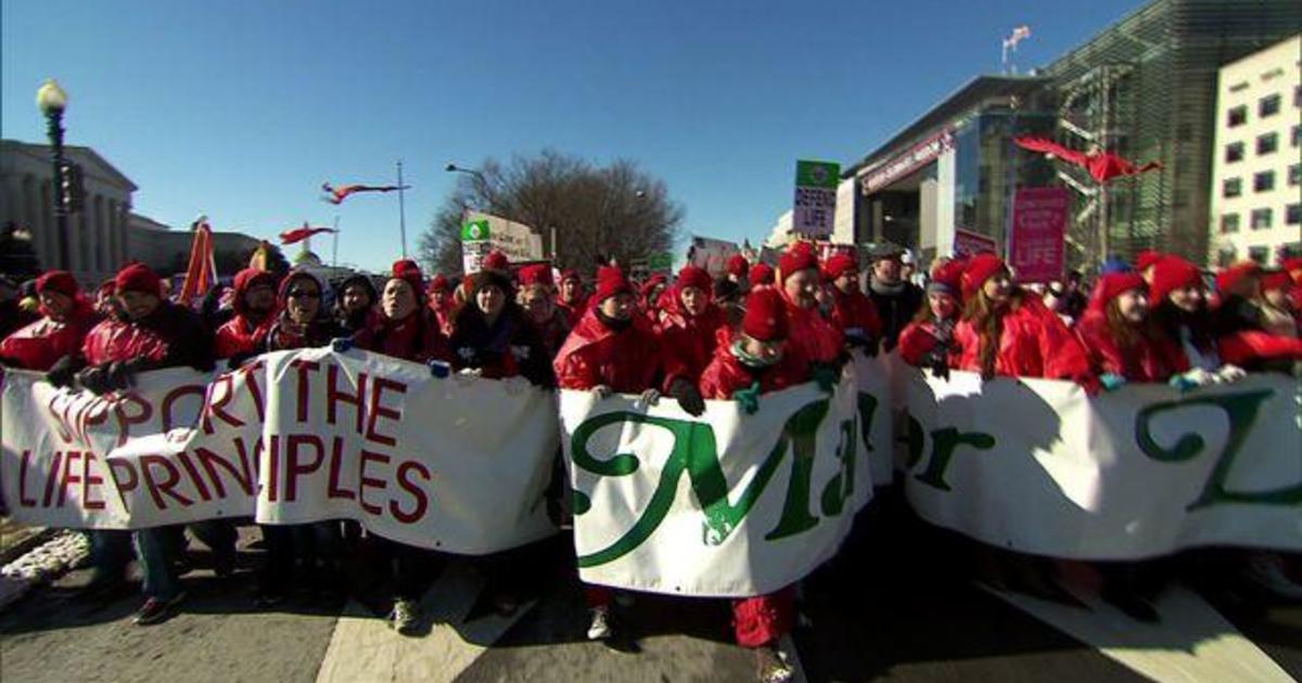 Anti-abortion activists March for Life to Supreme Court