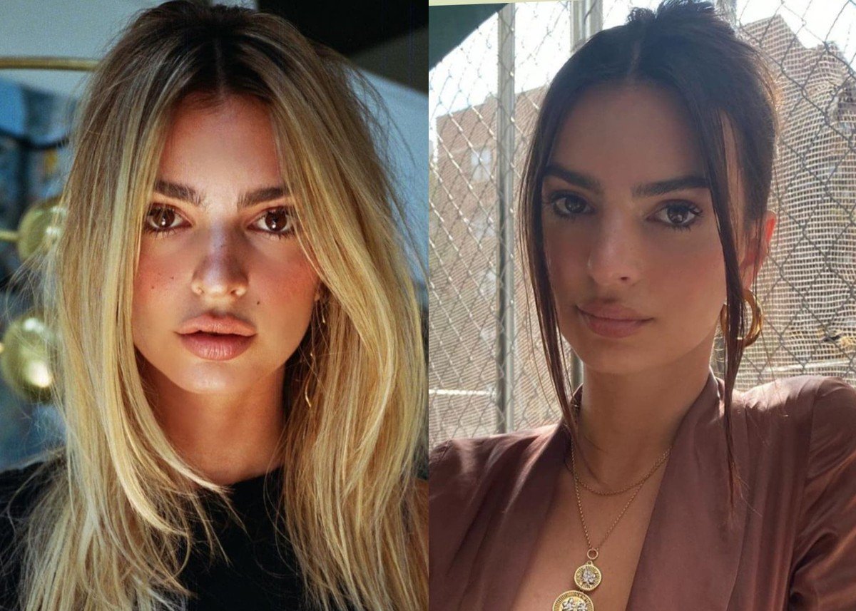 Emily Ratajkowski Ditches Blonde Hair And Returns To Her Brunette Locks