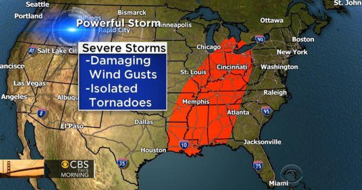 Warmer Midwest temperatures could bring powerful storm