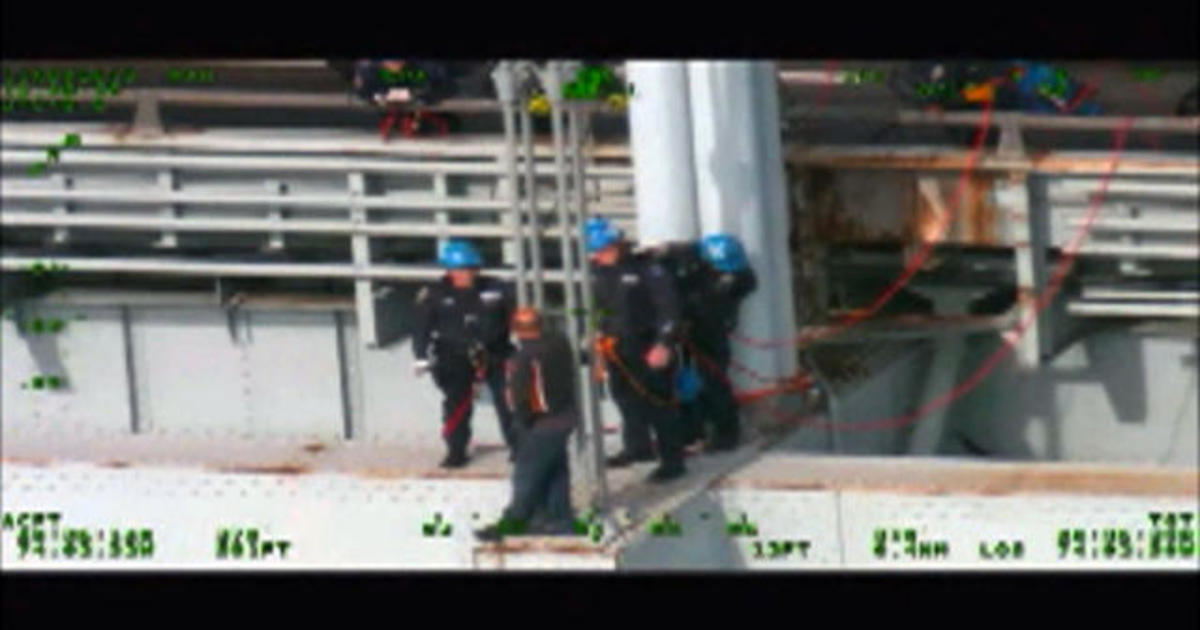 Watch: Suicidal man rescued from NYC bridge