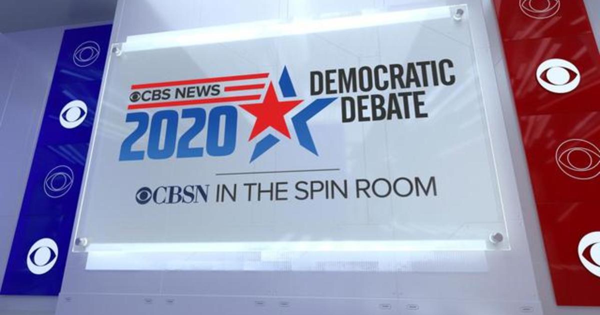 Democratic candidates reflect on debate performance in visit to CBS News spin room