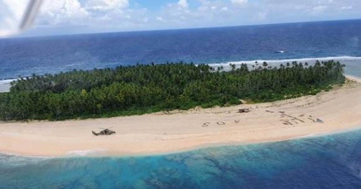 3 men rescued from tiny island after writing giant SOS in sand