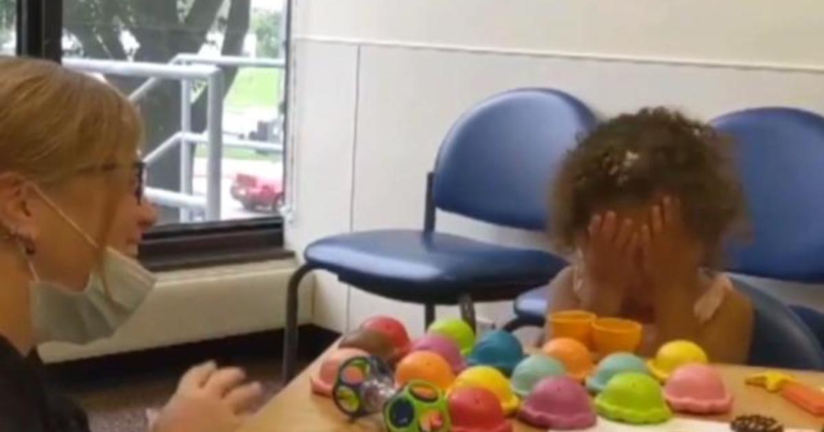 2-year-old hears for the first time after cochlear implants