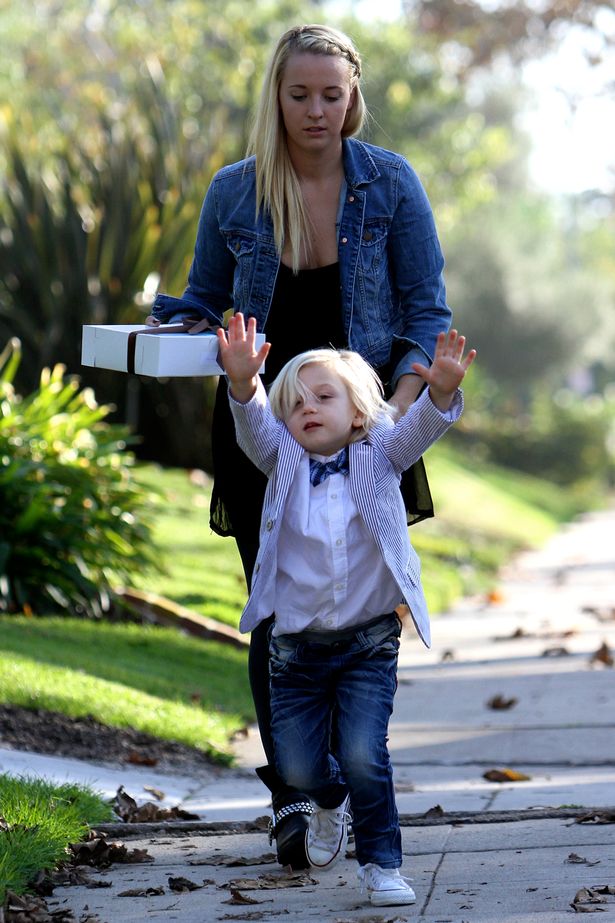 Nanny Mindy Mann carries Gwen Stefani and Gavin Rossdale's son Zuma