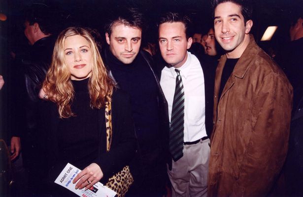 Jen pictured with co-stars Matt LeBlanc, Matthew Perry and David Schwimmer