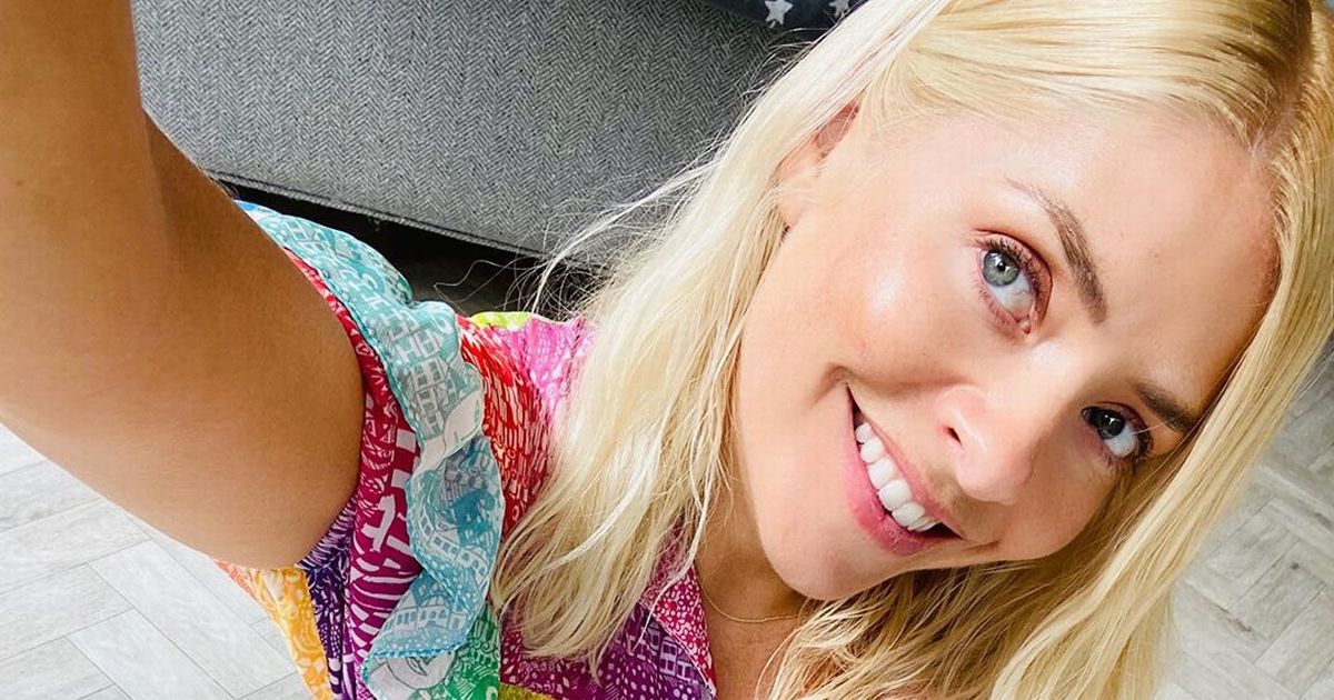 Holly Willoughby wows in rainbow dress as she quarantines ahead of TV return