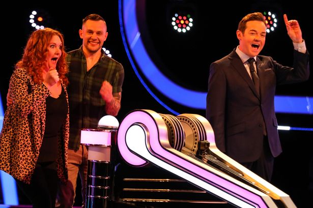 Corrie star Jenny McAlpine on Rolling In It on ITV with Stephen Mulhern and contestant Joel