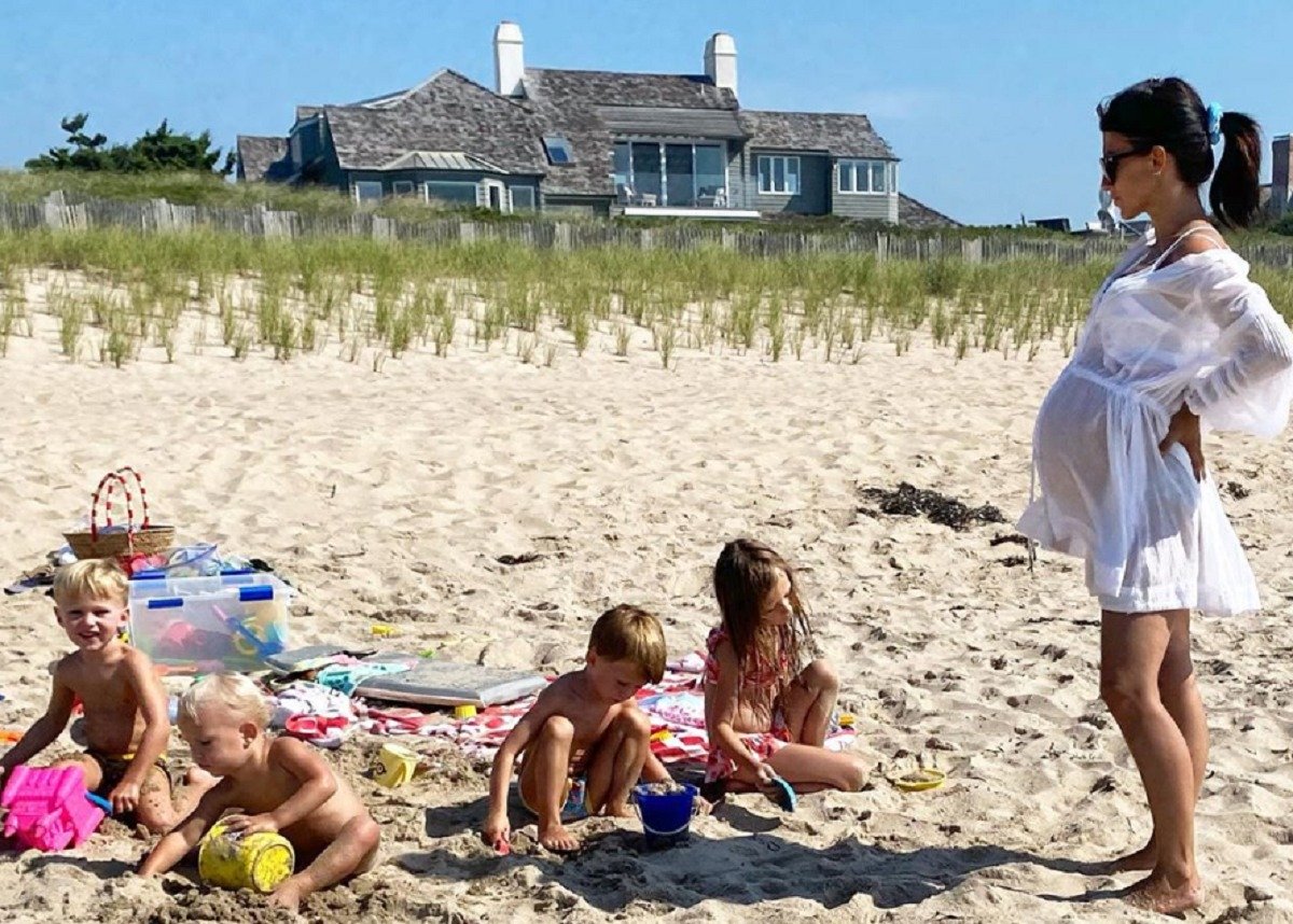 Hilaria Baldwin Shows Off Baby Bump In New Beach Photos With Alec Baldwin And Their Kids