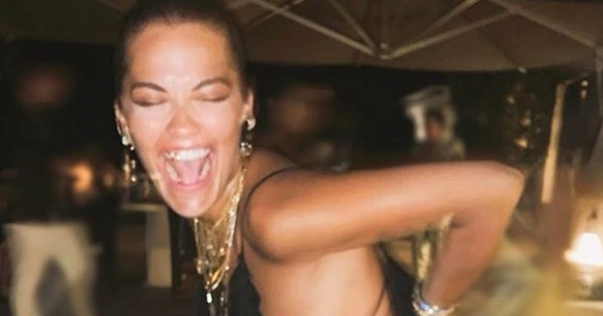 Rita Ora risks wardrobe malfunction in daring cut-out dress on Ibiza getaway