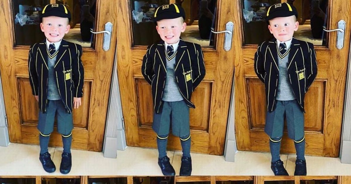 Coleen Rooney prepares her son Kit for going back to school after Barbados break