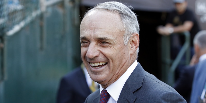 Rob Manfred: ‘No reason to quit now’ after postponements