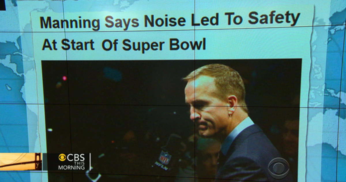 Headlines at 8:30: Peyton Manning blames noise for first snap that lead to safety