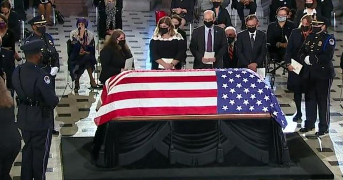 Ceremony for Ruth Bader Ginsburg lying in state at U.S. Capitol