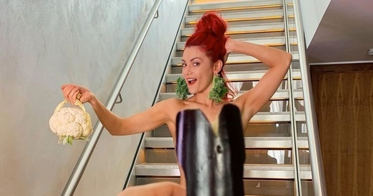 Strictly’s Dianne Buswell covers naked body with fresh vegetables in daring snap