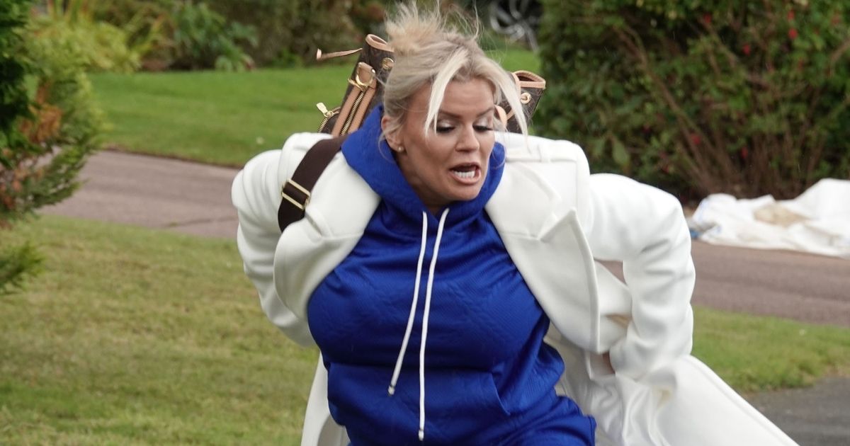 Newly-engaged Kerry Katona’s excited dash before kissing her fiancé Ryan Mahoney