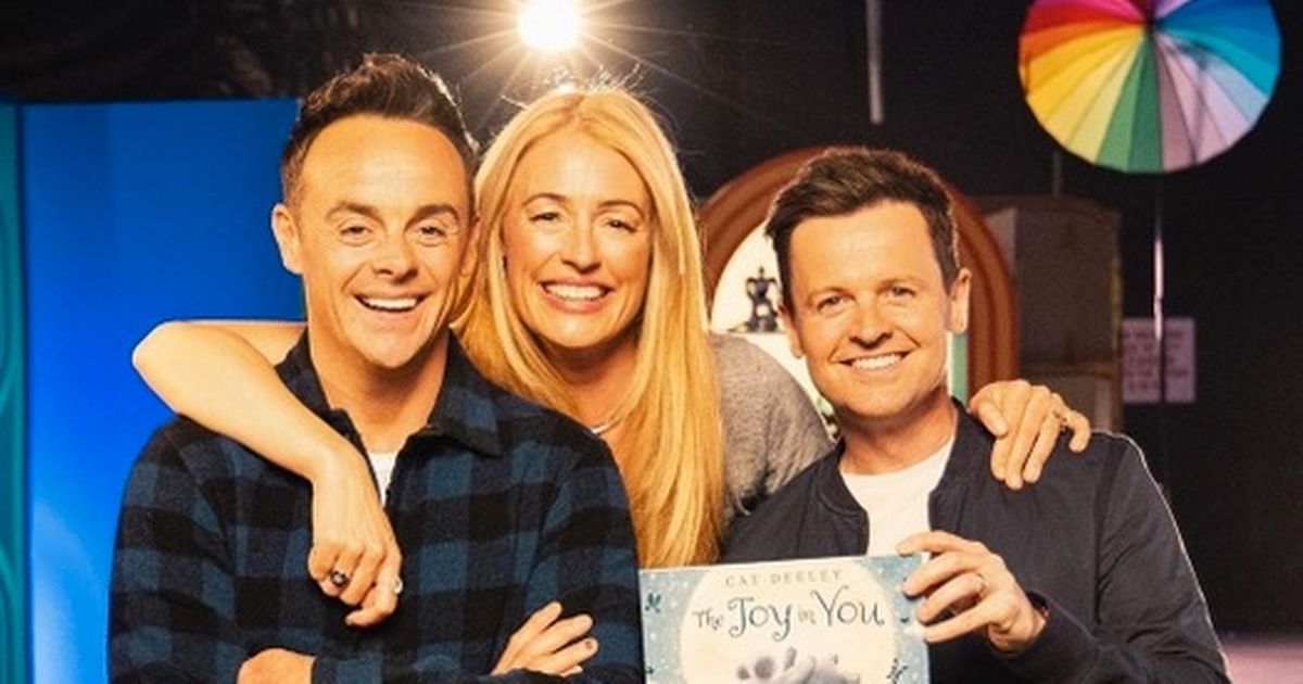 Cat Deeley reunites with Ant and Dec on rebuilt SM:TV set to promote new book