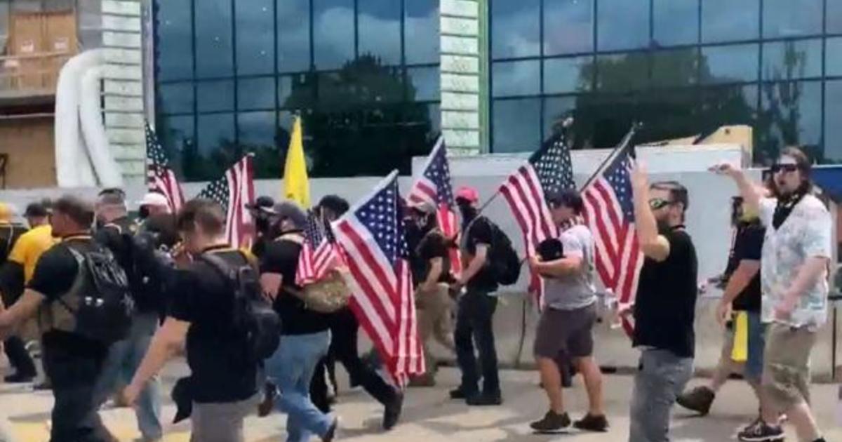 Far-right “Proud Boys” celebrate after Trump’s debate callout