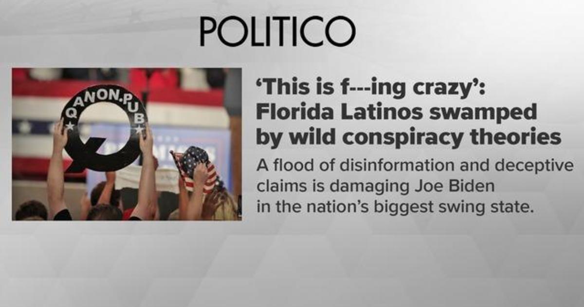 Biden seeks support among Florida Latinos as state swamped by wild conspiracy theories