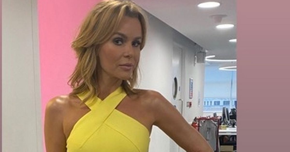 Amanda Holden stuns in vibrant yellow dress as she marks last day of sunshine