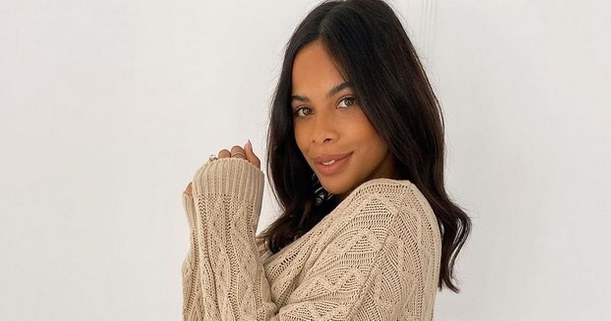 Rochelle Humes shows off her bump as she says her pregnancy is now full term