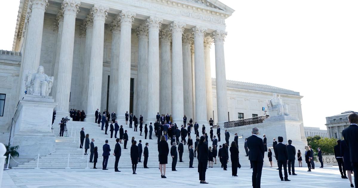 An army of RBG’s clerks gathered to meet her casket