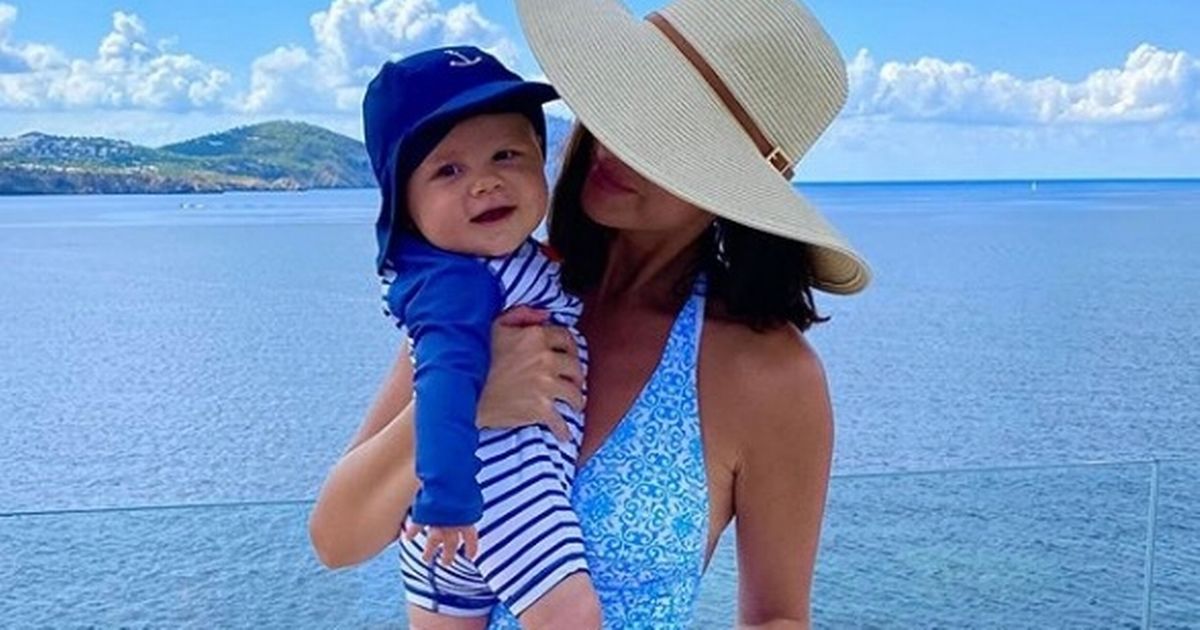 Lucy Mecklenburgh unveils incredible post-baby figure in a swimsuit on holiday