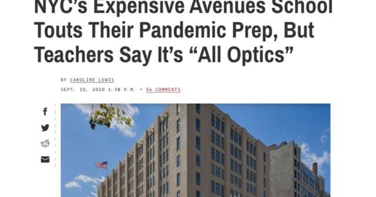 Report: Teachers at pricey NYC private school raise questions about pandemic prep