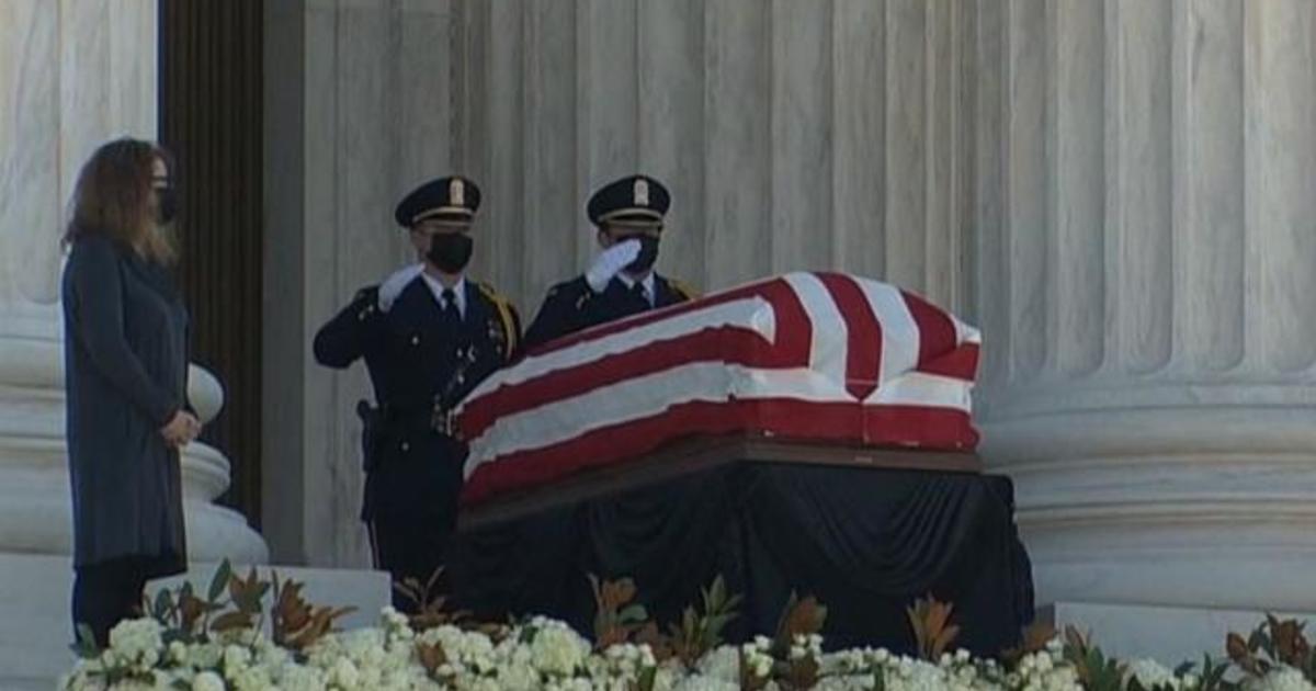 Ruth Bader Ginsburg lies in repose at Supreme Court