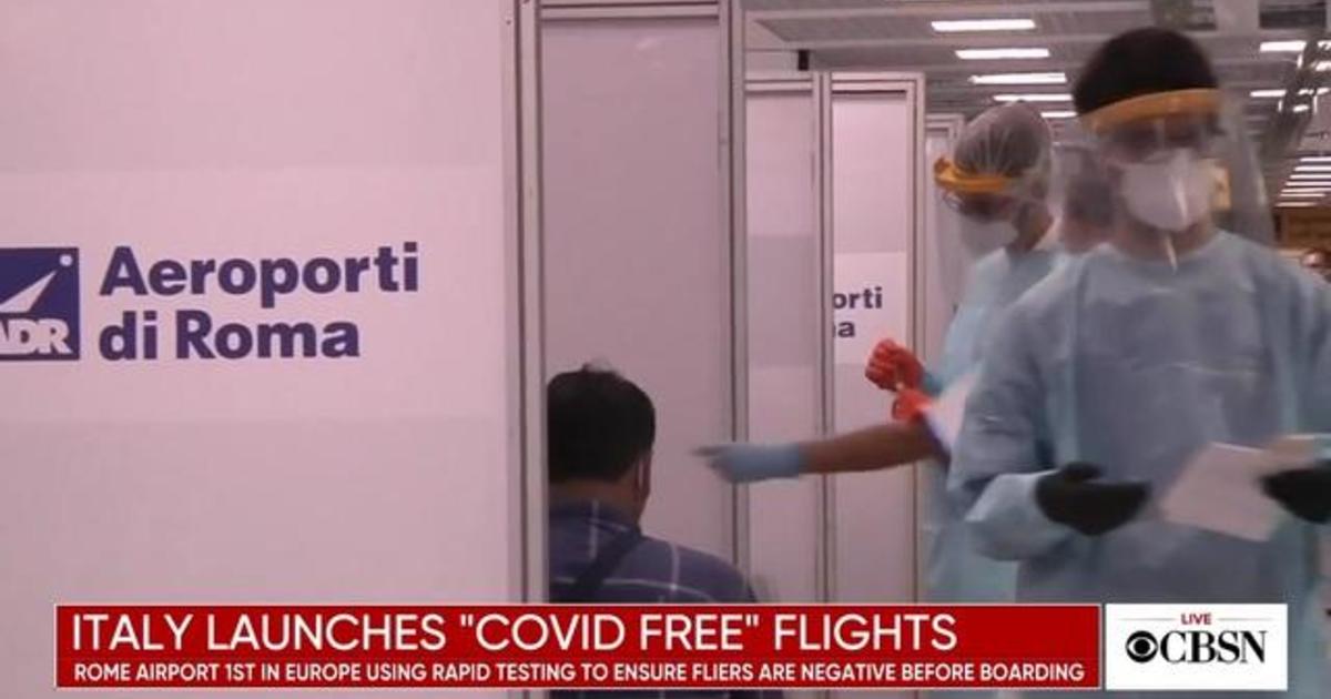 Italy launches “COVID free” flights